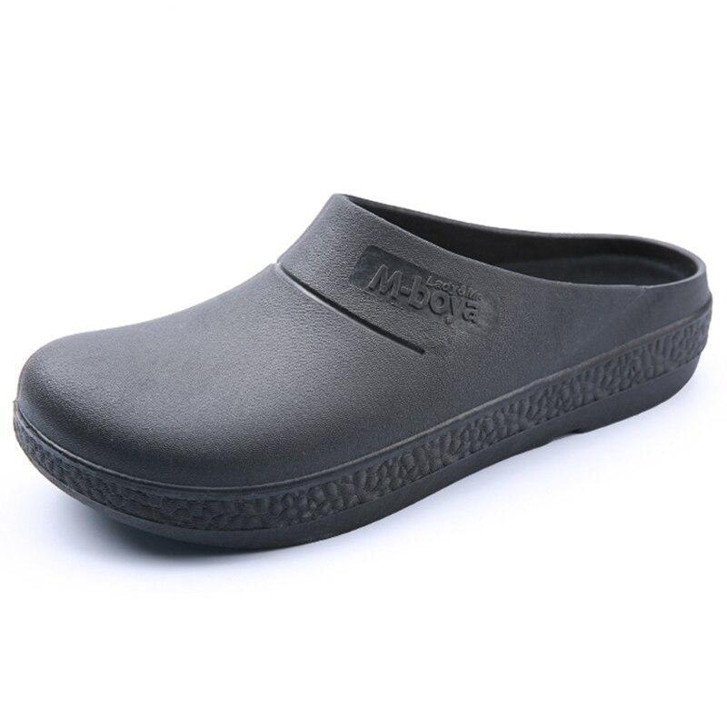 Chaussures de cuisine antidérapantes et imperméables de haute qualité pour chefs cuisiniers, chaussures de travail pour hôtel et restaurant, sandales plates, chaussures de sécurité pour la cuisine, le jardin et la salle de bain