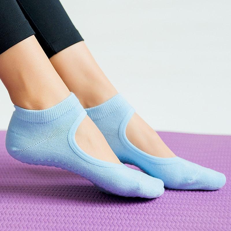 Chaussettes de Pilates de haute qualité, antidérapantes, respirantes, ouvertes à l'arrière, pour le yoga, la danse de ballet, le sport, pour femmes, pour le fitness