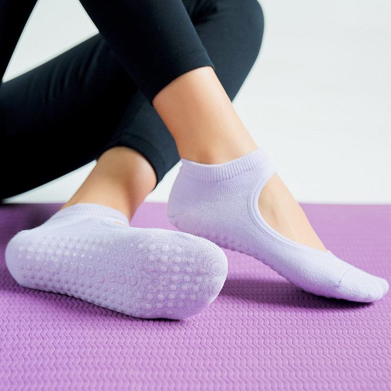 Chaussettes de Pilates de haute qualité, antidérapantes, respirantes, ouvertes à l'arrière, pour le yoga, la danse de ballet, le sport, pour femmes, pour le fitness