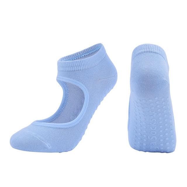 Chaussettes de Pilates de haute qualité, antidérapantes, respirantes, ouvertes à l'arrière, pour le yoga, la danse de ballet, le sport, pour femmes, pour le fitness