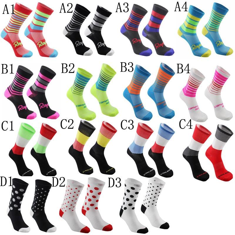 Chaussettes de cyclisme professionnelles de haute qualité, chaussettes de vélo respirantes pour le cyclisme sur route, chaussettes de sport de plein air pour hommes et femmes