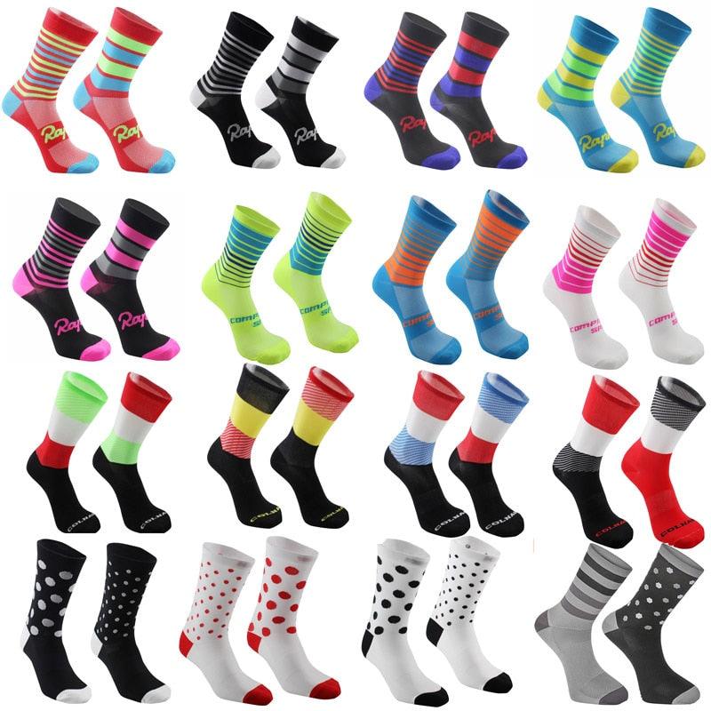 Chaussettes de cyclisme professionnelles de haute qualité, chaussettes de vélo respirantes pour le cyclisme sur route, chaussettes de sport de plein air pour hommes et femmes