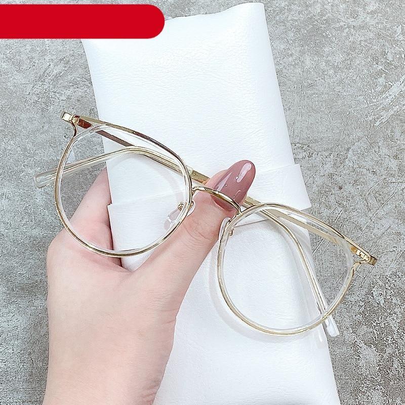 Lunettes de soleil de haute qualité - Lunettes anti-lumière bleue nocive pour femmes - Monture charmante pour étudiantes - Verres transparents colorés - Lunettes de soleil rétro pour femmes