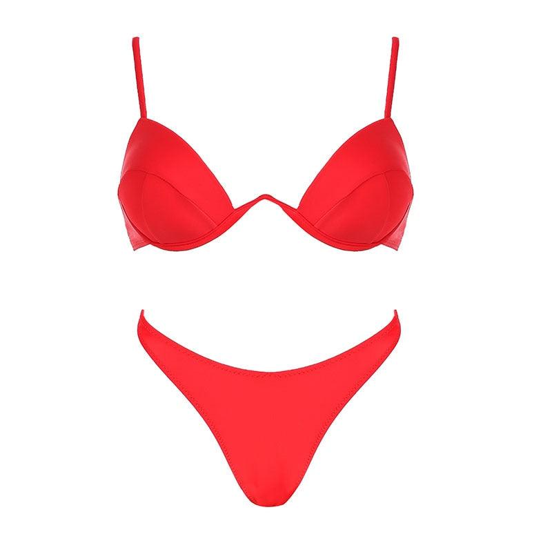 Maillot de bain bikini taille haute push-up maillot de bain léopard femme ensemble bikini maillots de bain femme maillots de bain push-up avec armatures en V coupe haute bikini deux pièces maillots de bain femme