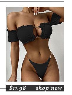 Maillots de bain taille haute bikinis femmes push-up maillots de bain ensembles bikini taille haute unis maillot de bain sportif deux pièces maillot de bain col rond pour femmes maillots de bain côtelés coupe haute vêtements de plage d'été