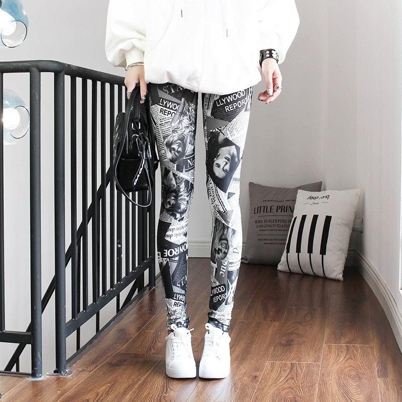 Pantalon Legging Taille Haute Femme Mode Fitness Impression Leggings Femme Fitness Yoga Pantalon Taille Haute Push Up Vêtements de Sport Élastique Pantalon Gym Course Entraînement Pantalon Push Up Course Élastique Rayure Pois Bas Leggings