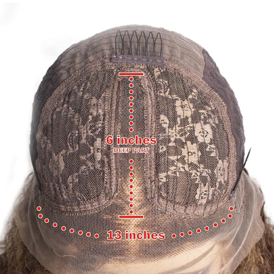 Perruques de cheveux humains mèches - Perruque courte bob pour femmes noires - En T - Brésilienne - Pré-épilée avec des cheveux de bébé - Perruques avant en dentelle ondulée pour femmes noires - Perruques de cosplay pour femmes