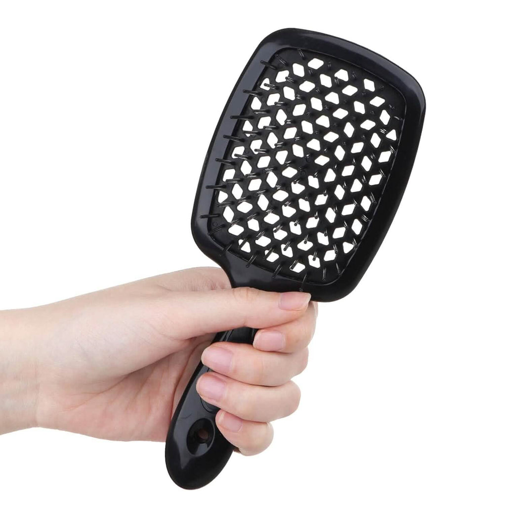 Peigne à Cheveux Évidé Anti-Statique Démêlant Brosse à Cheveux Massage du Cuir Chevelu pour Tous Types de Cheveux