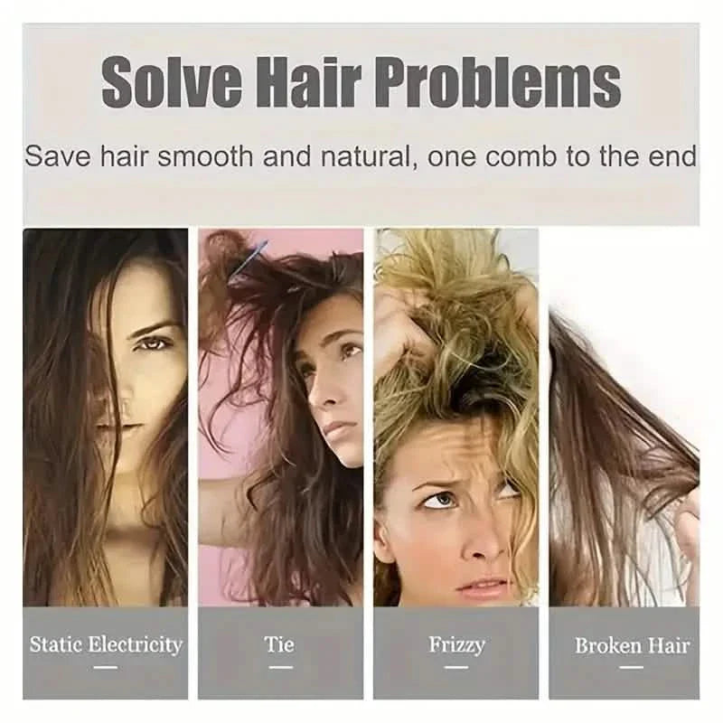 Peigne à Cheveux Évidé Anti-Statique Démêlant Brosse à Cheveux Massage du Cuir Chevelu pour Tous Types de Cheveux