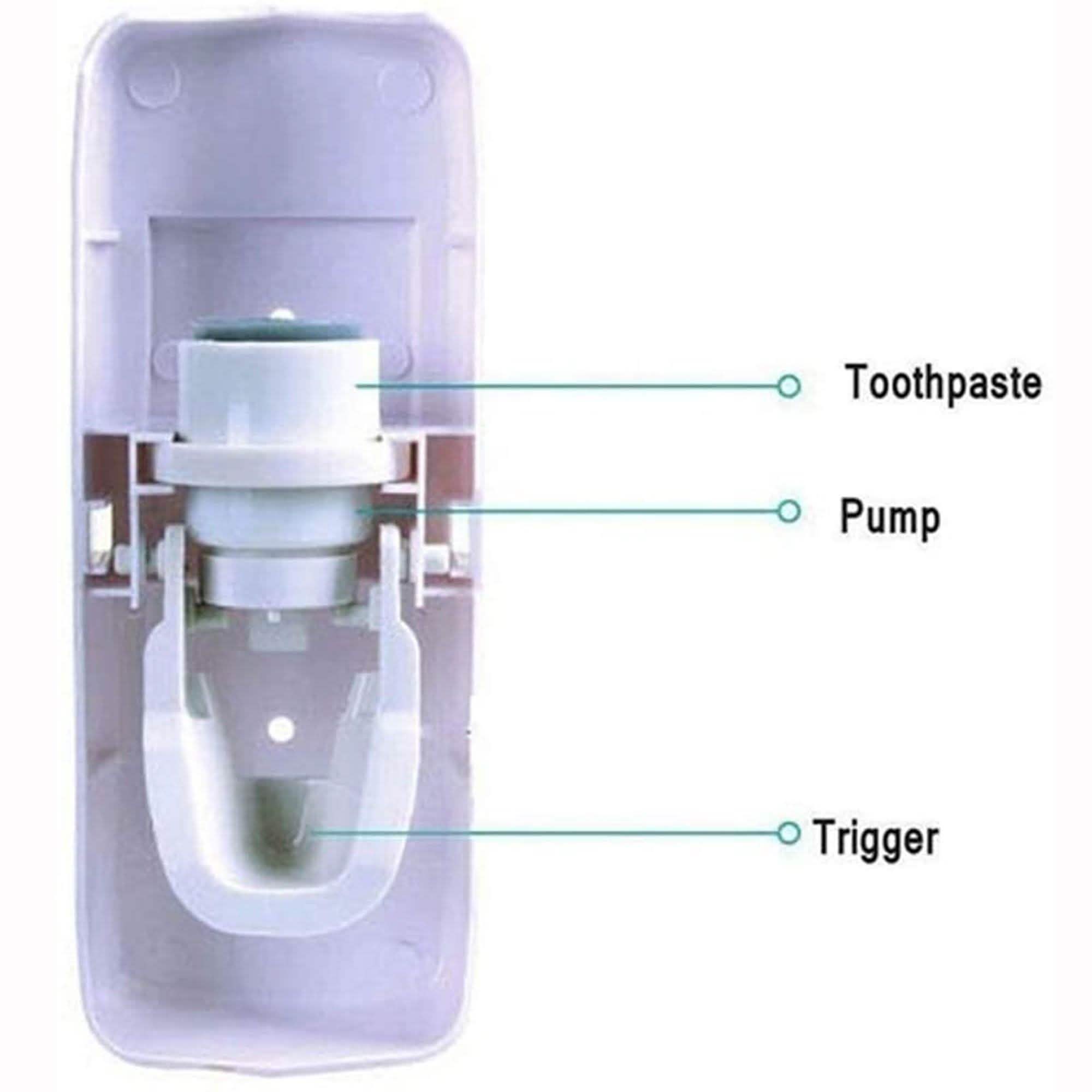 Distributeur automatique de dentifrice mural + support de 5 brosses à dents
