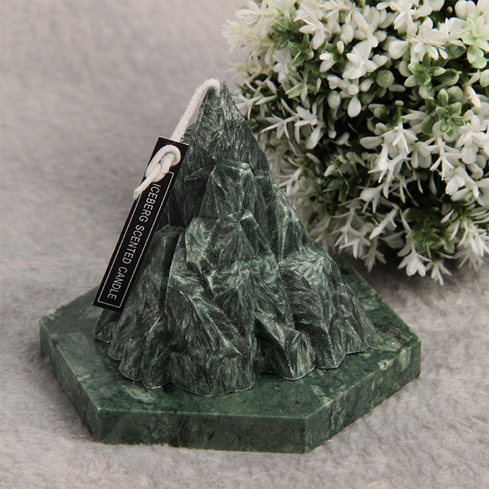 Bougies décoratives parfumées pour la maison, bougies parfumées en forme d'iceberg 3D, bougies parfumées pour la pièce, parfum intense, soulagement du stress, cadeau pour femmes pour un anniversaire, aromathérapie, décoration d'intérieur