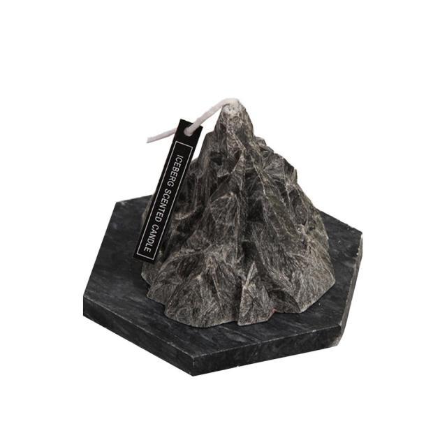 Bougies décoratives parfumées pour la maison, bougies parfumées en forme d'iceberg 3D, bougies parfumées pour la pièce, parfum intense, soulagement du stress, cadeau pour femmes pour un anniversaire, aromathérapie, décoration d'intérieur