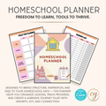 Organisateur d'école à la maison | Modèle Canva de 70 pages