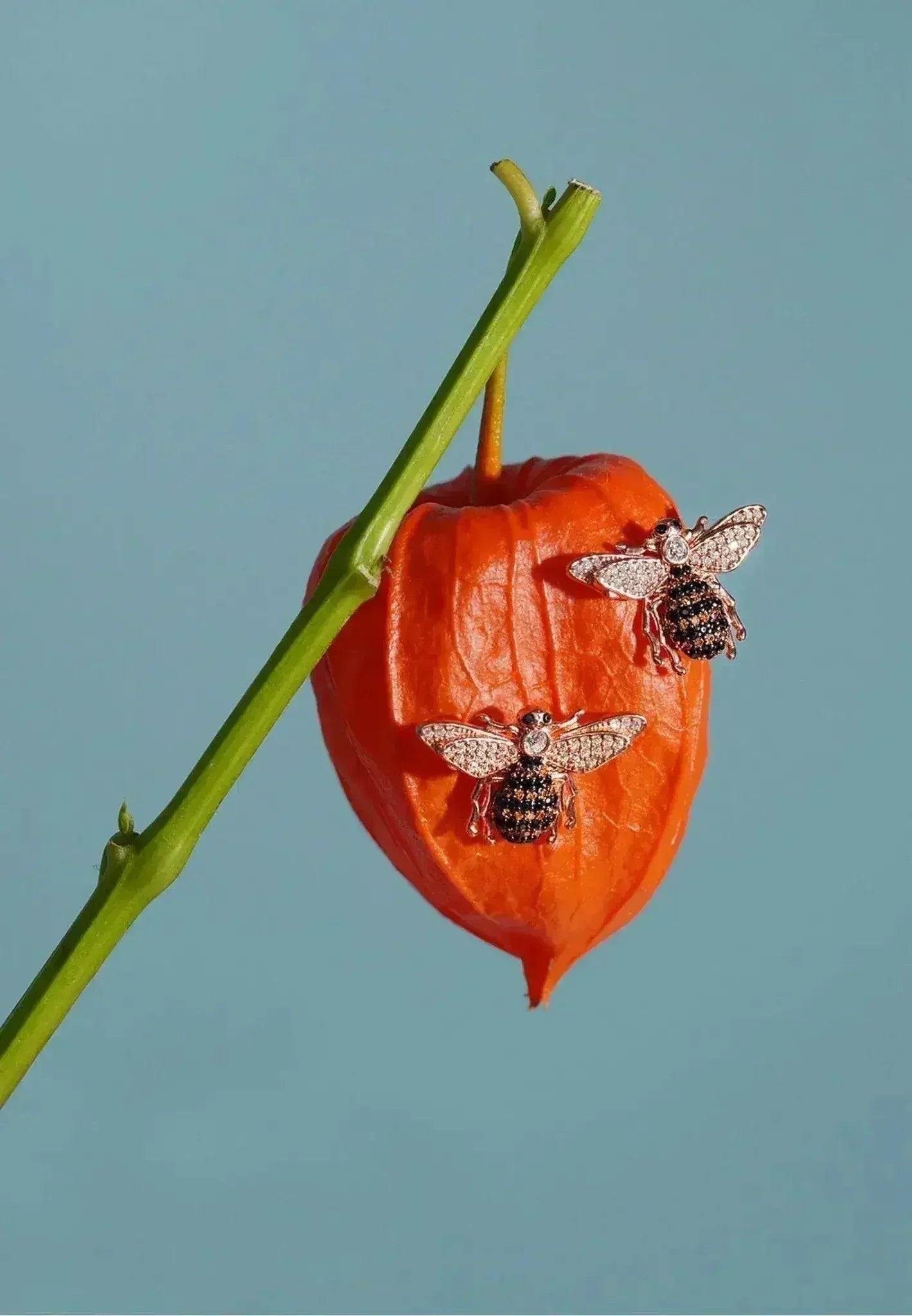 Boucles d'oreilles clous Abeille | Bijoux fantaisie animal en argent sterling - Femstylo