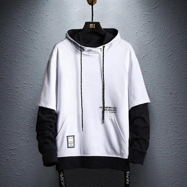 Sweatshirts à Capuche Homme Imprimé Lettres Streetwear Hip Hop Pull à Capuche Homme Sweatshirt à Capuche Homme Blocs de Couleurs Contraste Sweatshirt à Capuche Homme Manches Longues Veste à Poches