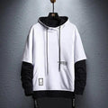 Sweatshirts à Capuche Homme Imprimé Lettres Streetwear Hip Hop Pull à Capuche Homme Sweatshirt à Capuche Homme Blocs de Couleurs Contraste Sweatshirt à Capuche Homme Manches Longues Veste à Poches