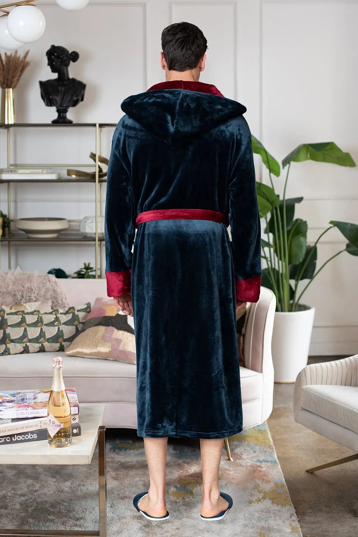 Robe de chambre pour homme à capuche – Confort douillet ultra-doux pour le quotidien