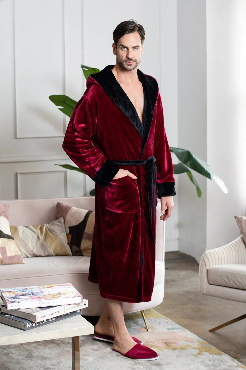 Robe de chambre pour homme à capuche – Confort douillet ultra-doux pour le quotidien