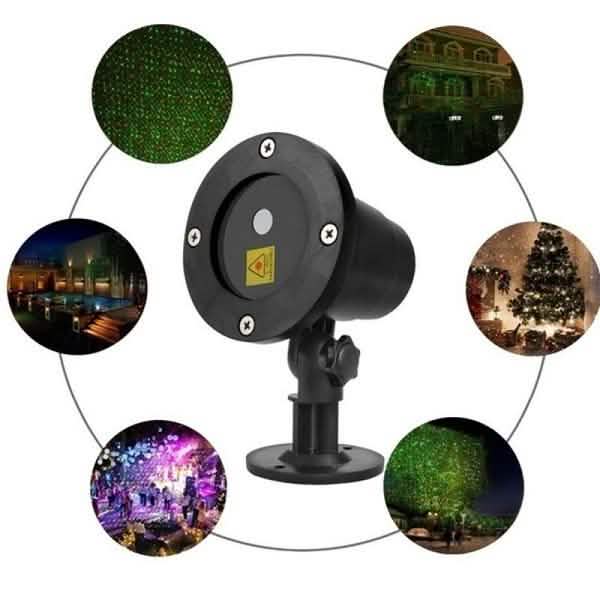 Projecteur laser étanche vert et rouge chaud pour intérieur et extérieur