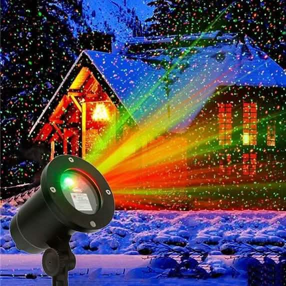 Projecteur laser étanche vert et rouge chaud pour intérieur et extérieur