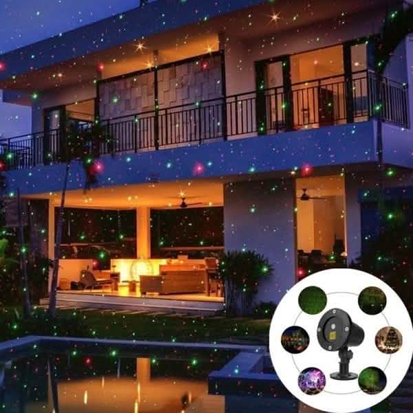 Projecteur laser étanche vert et rouge chaud pour intérieur et extérieur