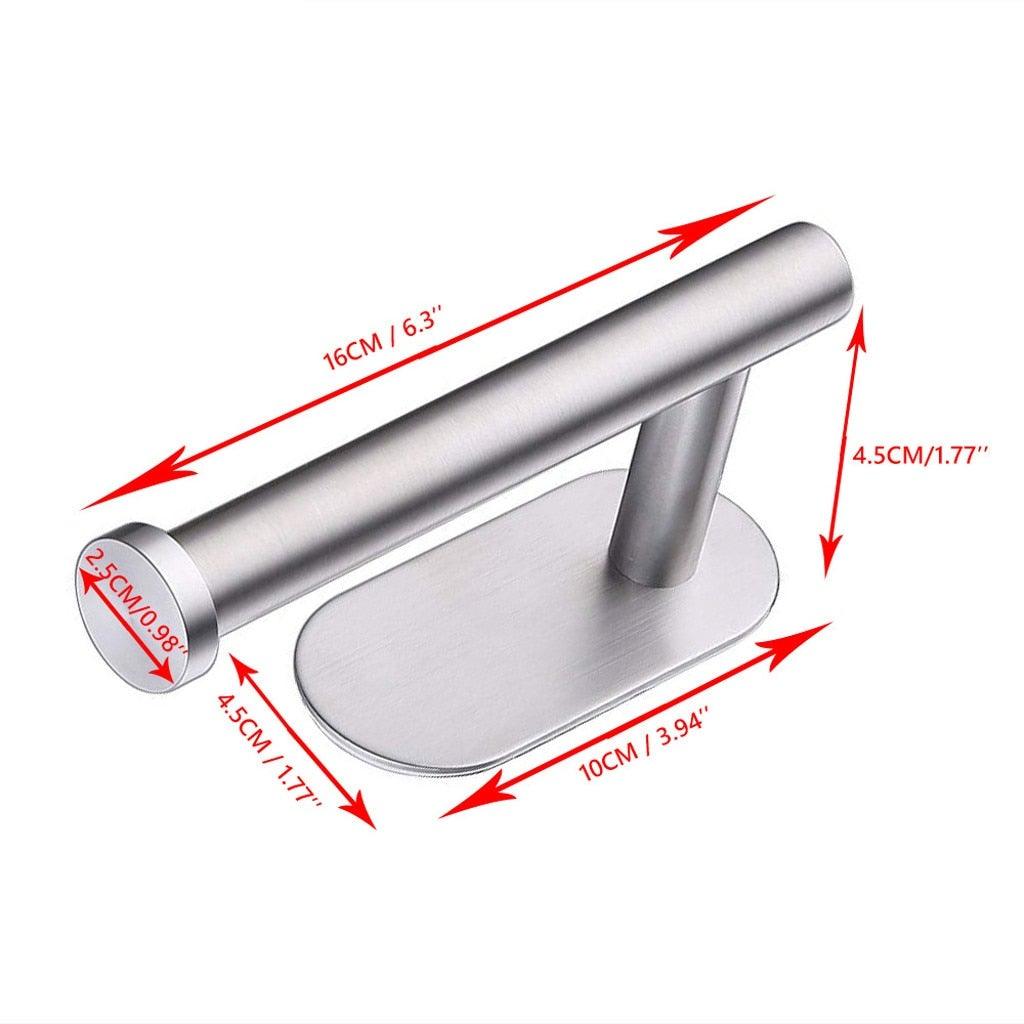 Support de rouleau de papier toilette adhésif pour la maison, support de papier toilette mural en acier inoxydable pour salle de bain, porte-papier toilette autocollant, support de rouleau de papier toilette mural pour salle de bain