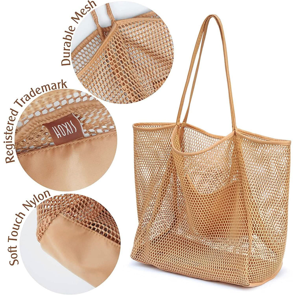 HOXIS Sac à Bandoulière en Maille de Plage pour Femme