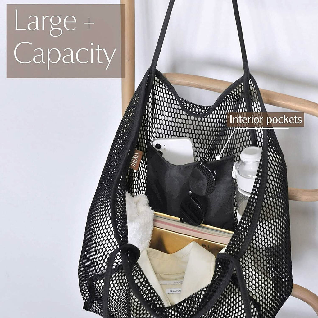 HOXIS Sac à Bandoulière en Maille de Plage pour Femme