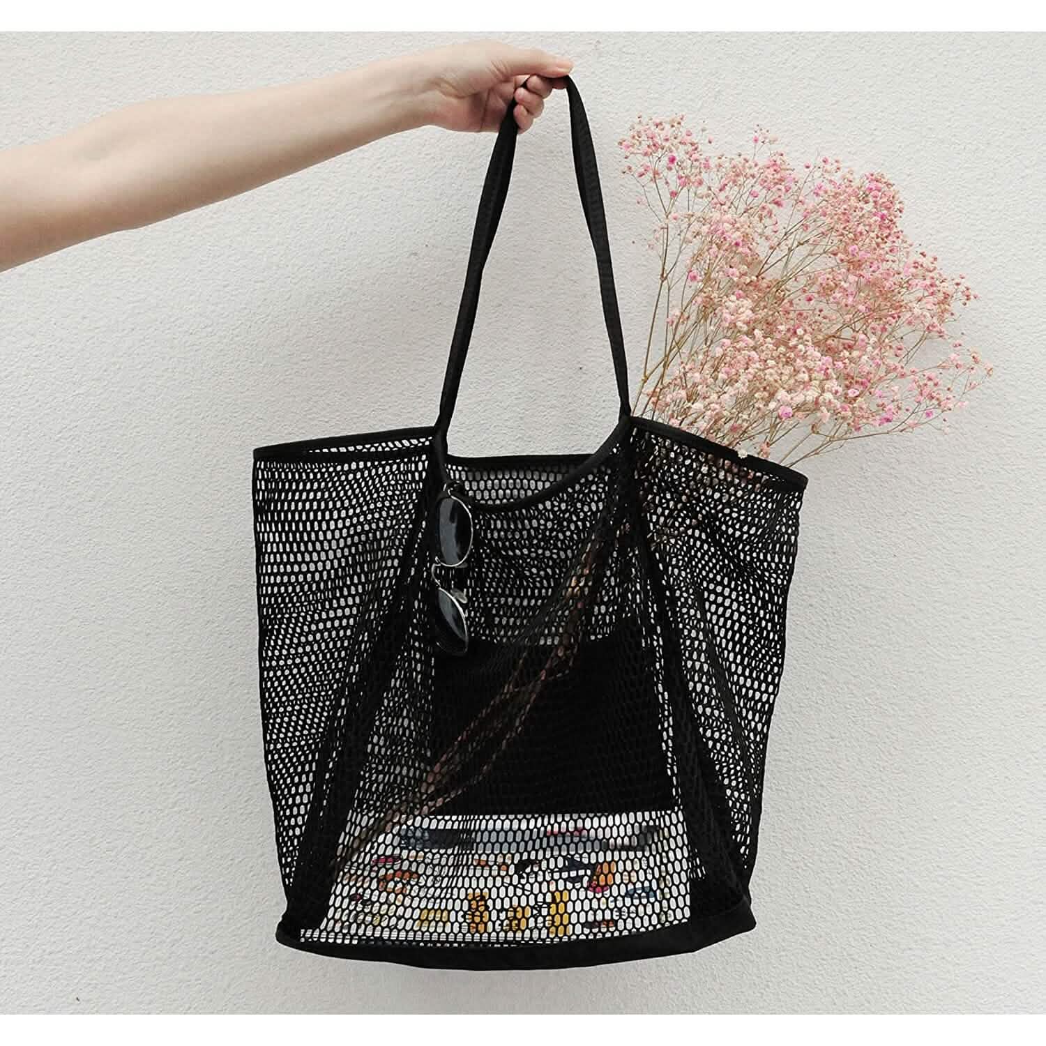 HOXIS Sac à Bandoulière en Maille de Plage pour Femme