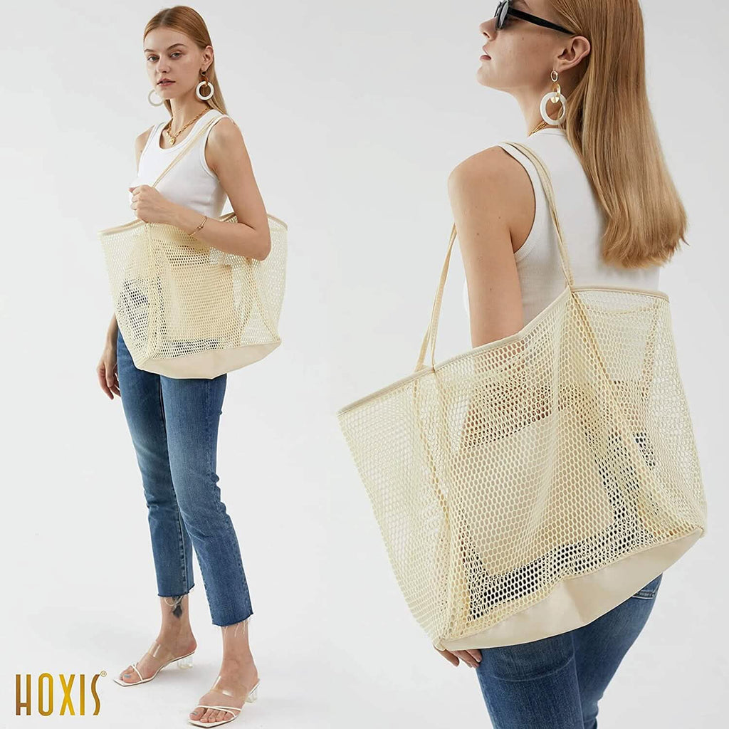 HOXIS Sac à Bandoulière en Maille de Plage pour Femme