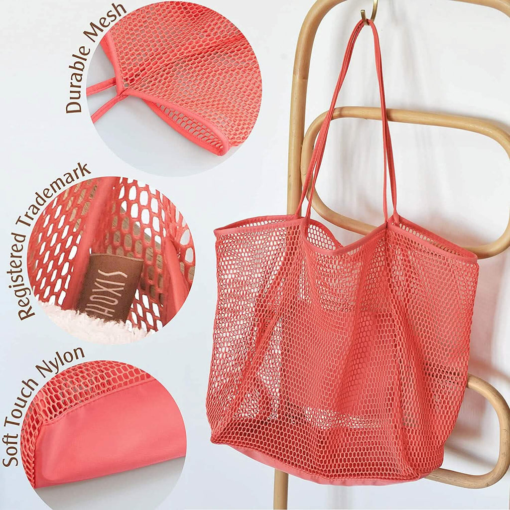 HOXIS Sac à Bandoulière en Maille de Plage pour Femme