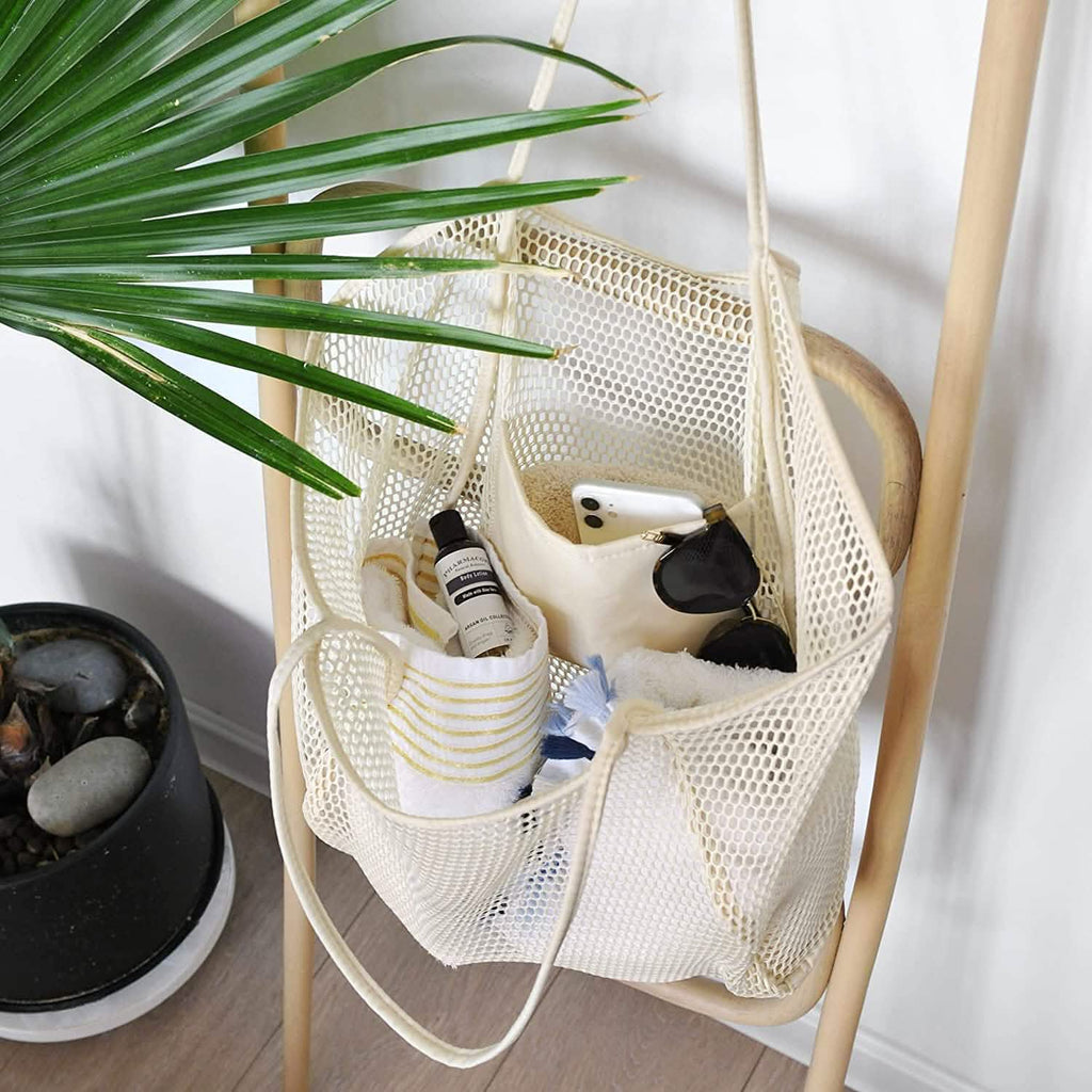 HOXIS Sac à Bandoulière en Maille de Plage pour Femme