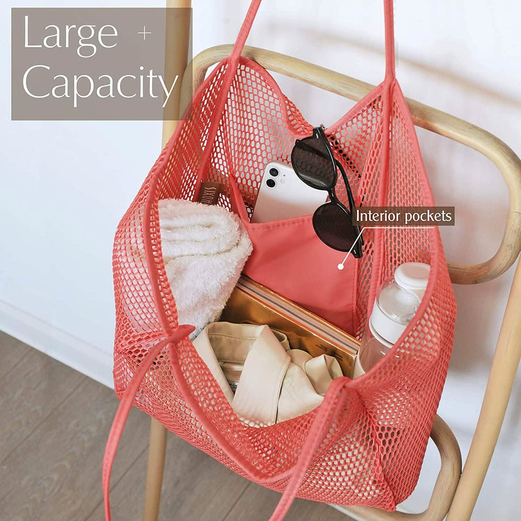 HOXIS Sac à Bandoulière en Maille de Plage pour Femme