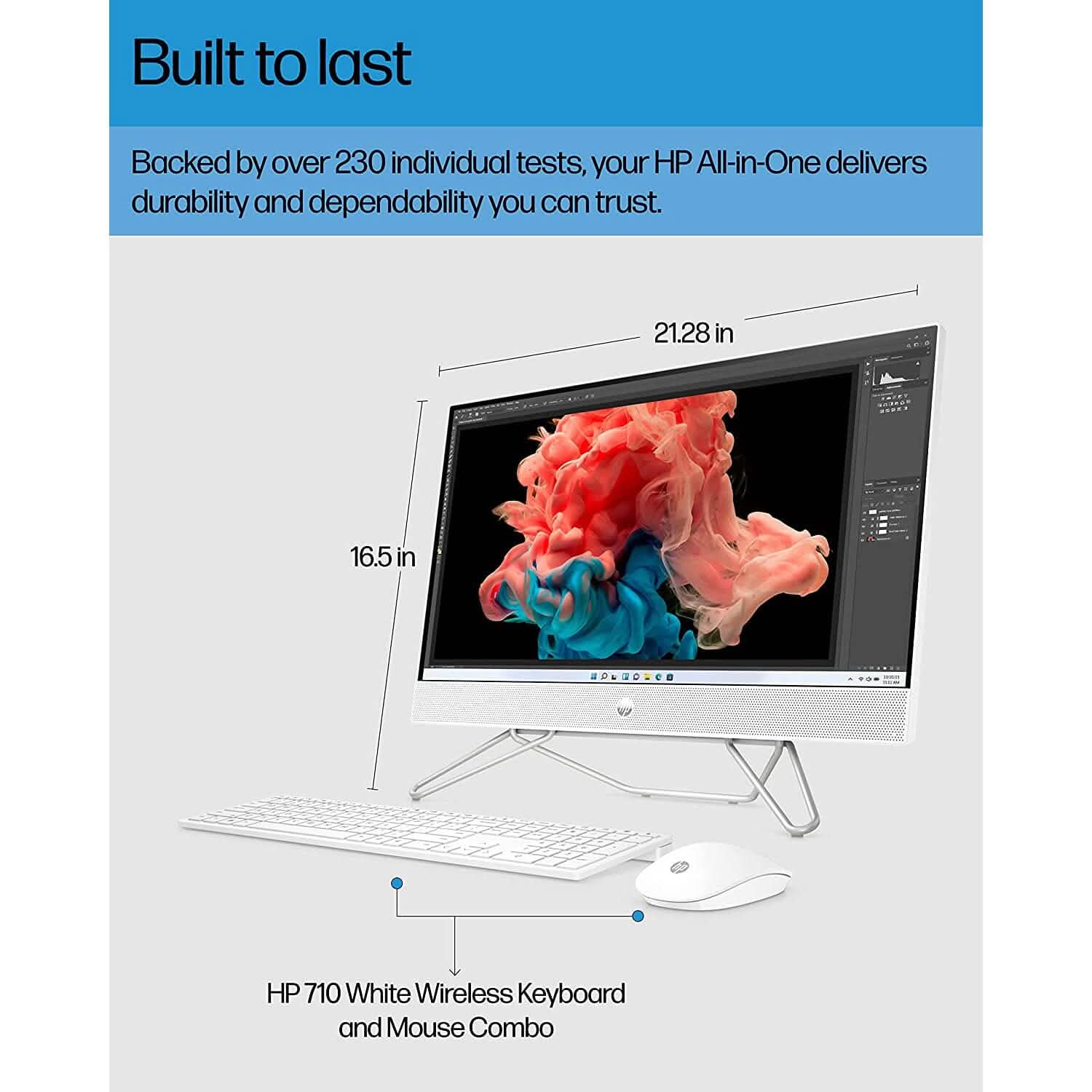 PC tout-en-un HP, écran tactile Full HD de 23,8 pouces, Intel Core i5-1235U, 8 Go de RAM, 512 Go de SSD (reconditionné)