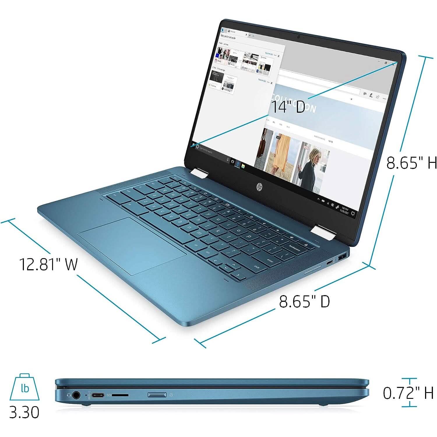 Ordinateur portable HP Chromebook X360 14a 14" HD tactile (Reconditionné)