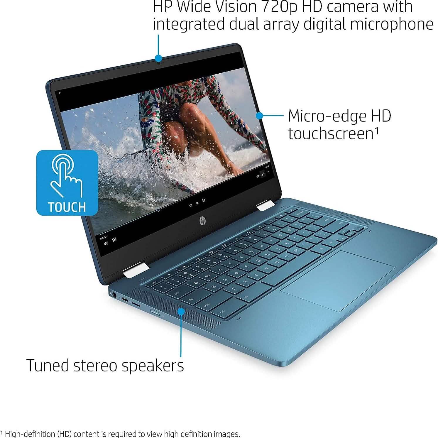 Ordinateur portable HP Chromebook X360 14a 14" HD tactile (Reconditionné)