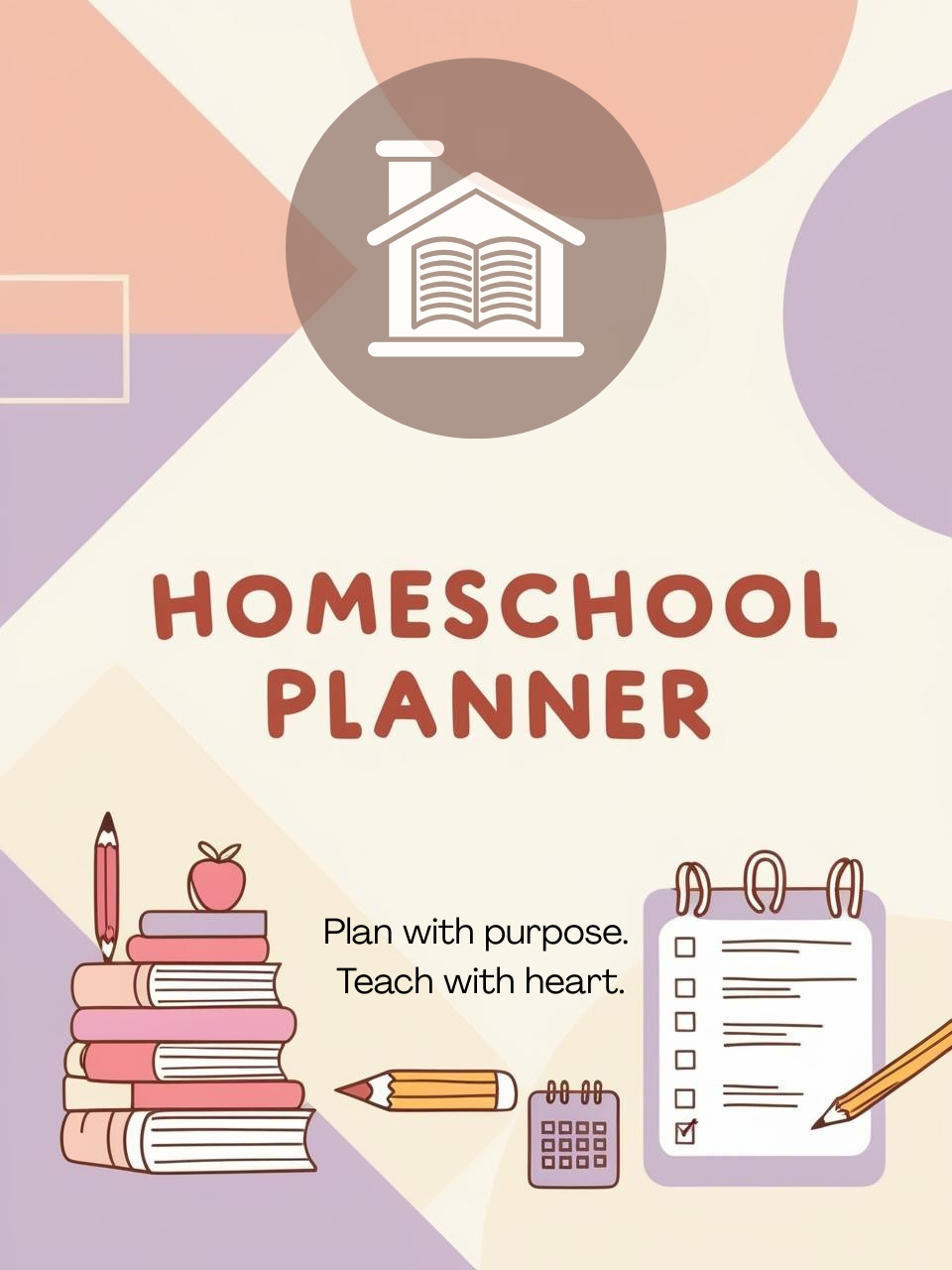 Organisateur d'école à la maison | Modèle Canva de 70 pages