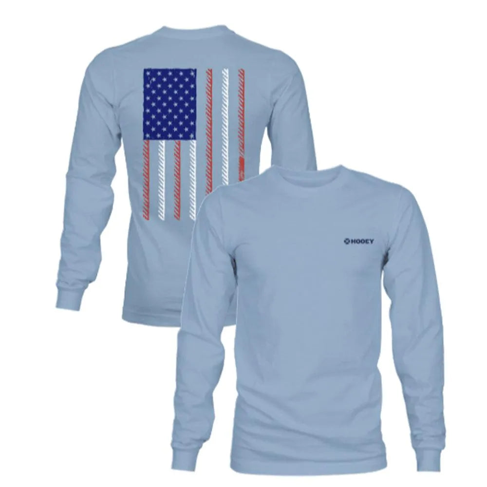T-shirt à manches longues HOOey Liberty Roper (denim clair) pour hommes