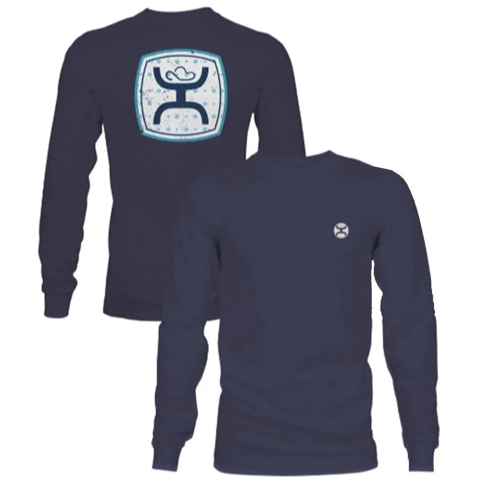 HOOey Zenith ( Marine chiné ) - Tee-shirt à manches longues pour homme