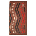 Portefeuille de rodéo HOOey découpé au laser triangulaire avec incrustation (noir/rouge/ivoire) - Pour homme