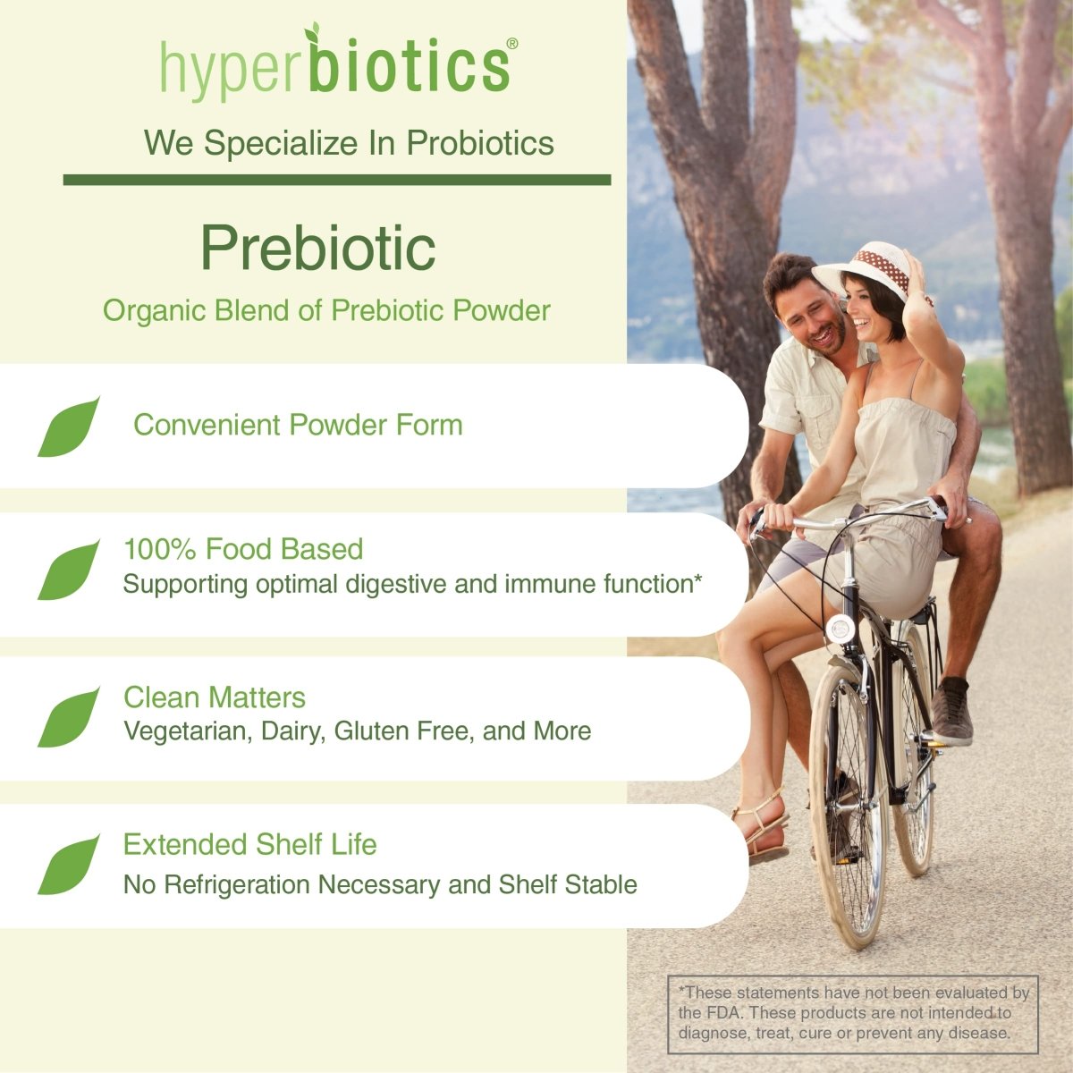 Hyperbiotics - Poudre prébiotique 100 % d'origine alimentaire - 375 g