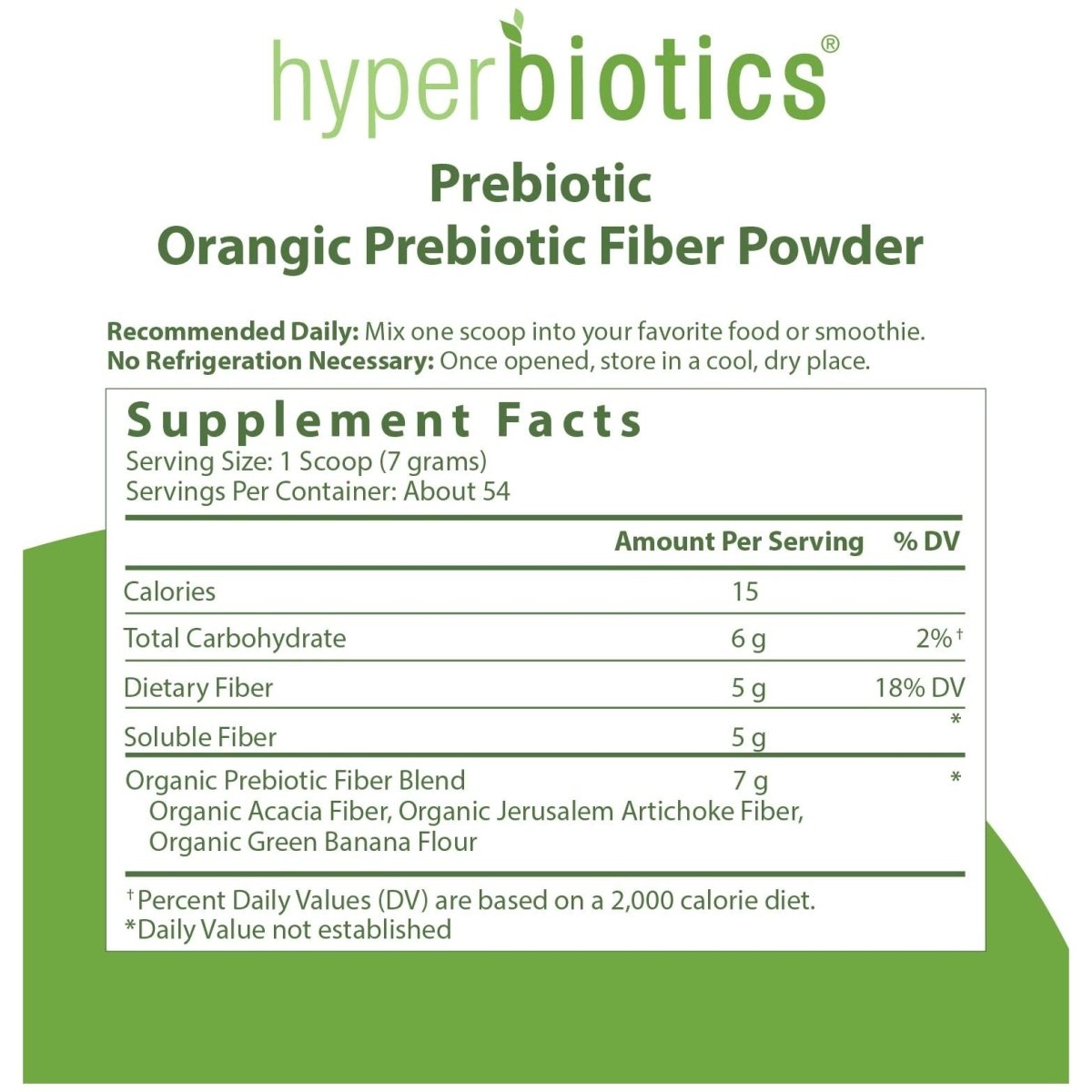 Hyperbiotics - Poudre prébiotique 100 % d'origine alimentaire - 375 g