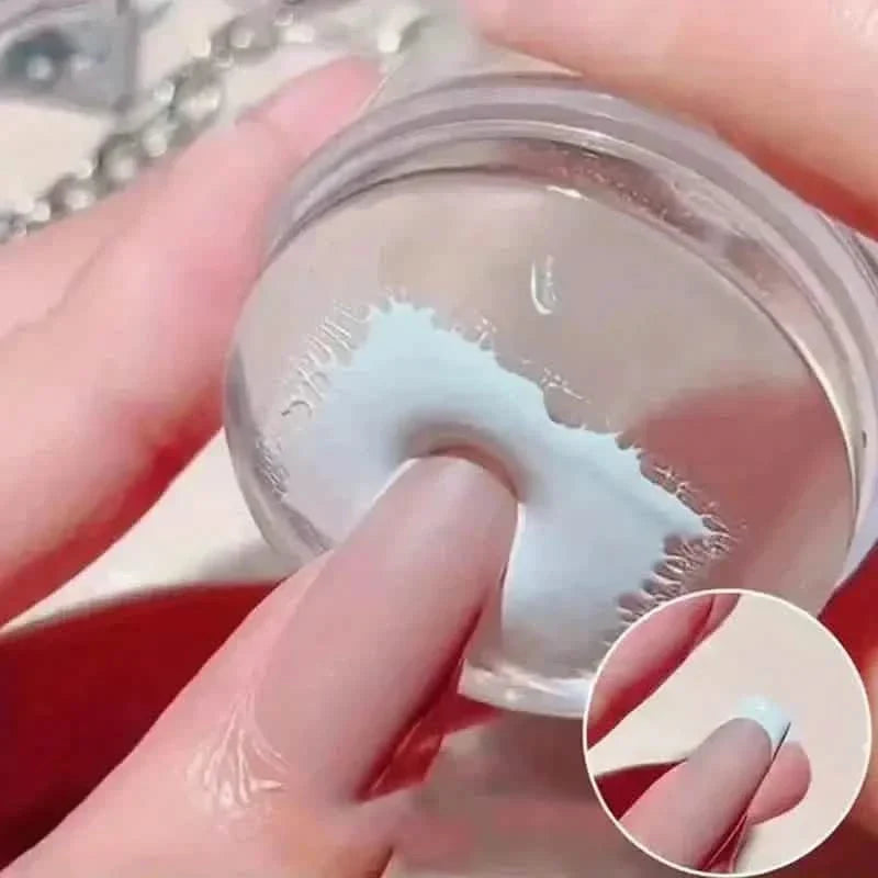 Kit tampon et racloir à ongles en silicone hypoallergénique pour plaque d'estampage French Manucure