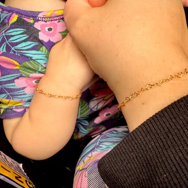 Bracelet Petit Cœur - Argent sterling ou Or laminé 14 carats
