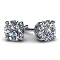 Boucles d'oreilles de fiançailles IGI avec diamants ronds VS1 D de 4,34 carats créés en laboratoire, pureté à l'œil nu