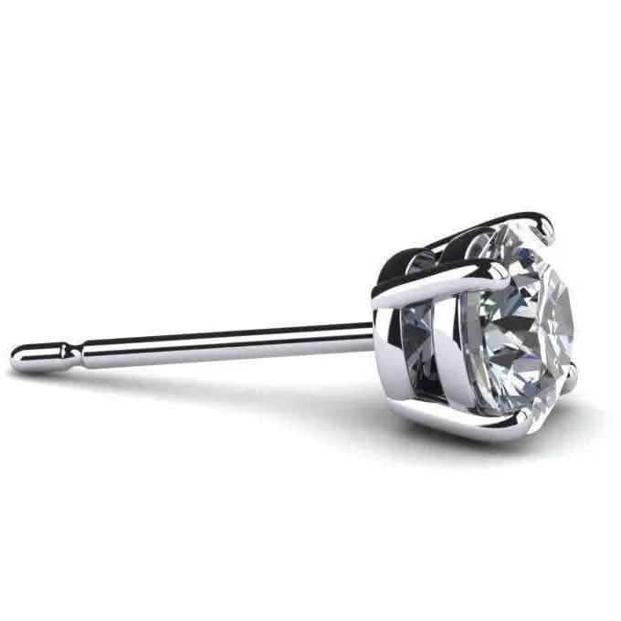 Boucles d'oreilles de fiançailles IGI avec diamants ronds VS1 D de 4,34 carats créés en laboratoire, pureté à l'œil nu