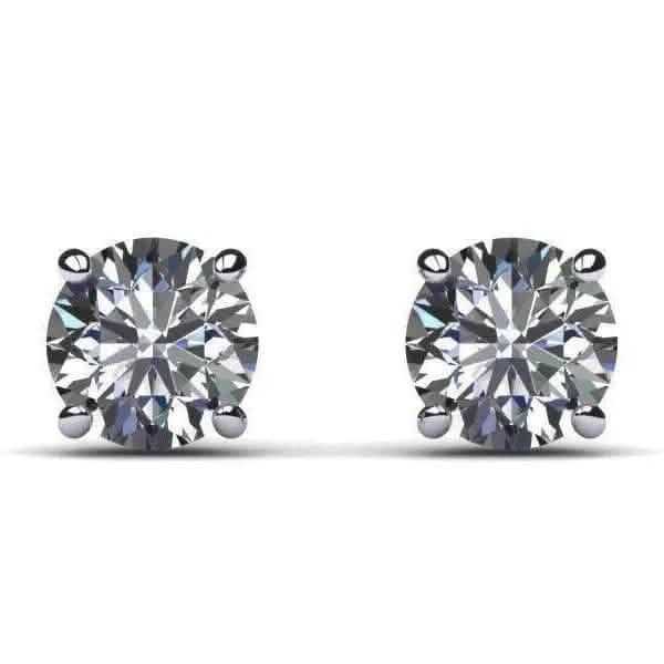 Boucles d'oreilles de fiançailles IGI avec diamants ronds VS1 D de 4,34 carats créés en laboratoire, pureté à l'œil nu
