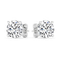 IGI, F/VS1, Clous d'oreilles solitaires ronds en diamant de laboratoire de 4 carats, platine 950