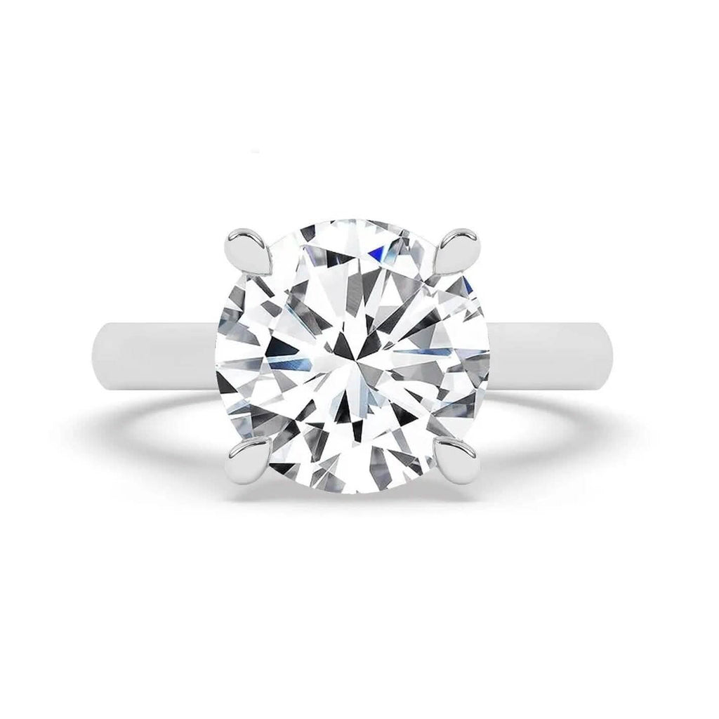 Bague de Fiançailles Solitaire en Diamant Rond de Laboratoire IGI, F/VS1, 5 carats en Or Blanc 18 carats