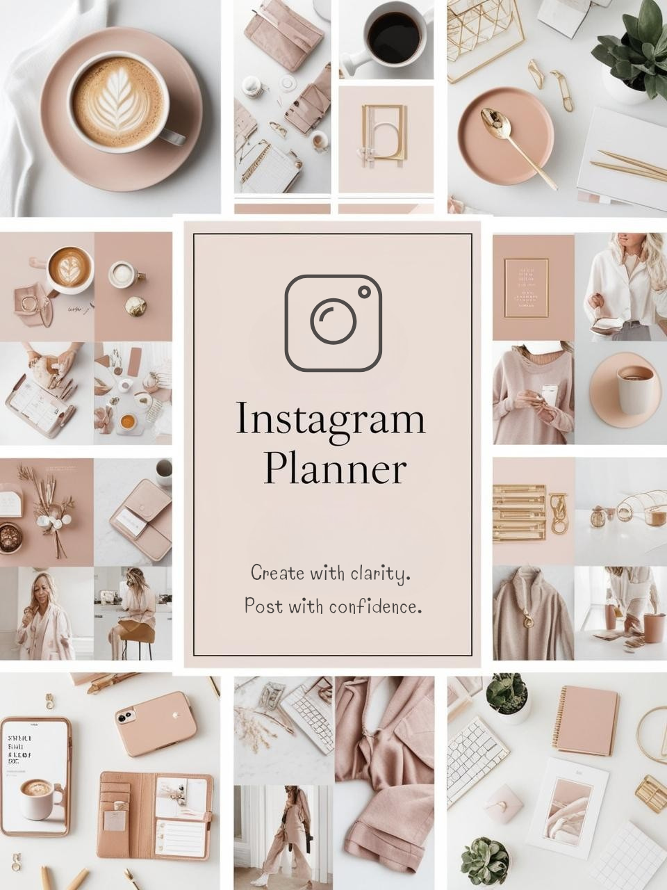 Planificateur Instagram | Modèle Canva de 34 pages